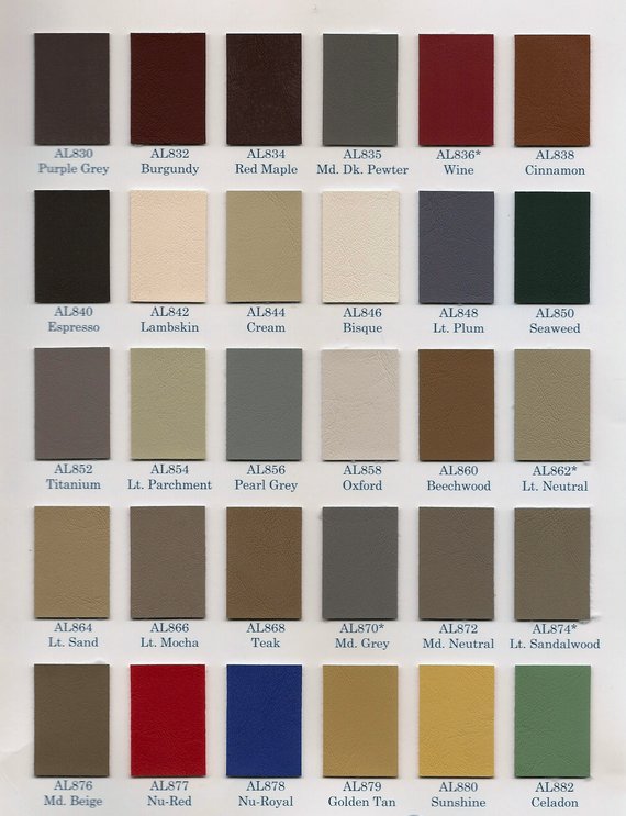 Ultraleather Color Chart